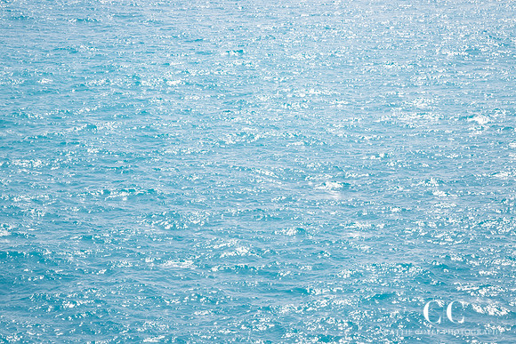 Happy Blues - Sun glitter on turquoise water art print by Cattie Coyle Photography