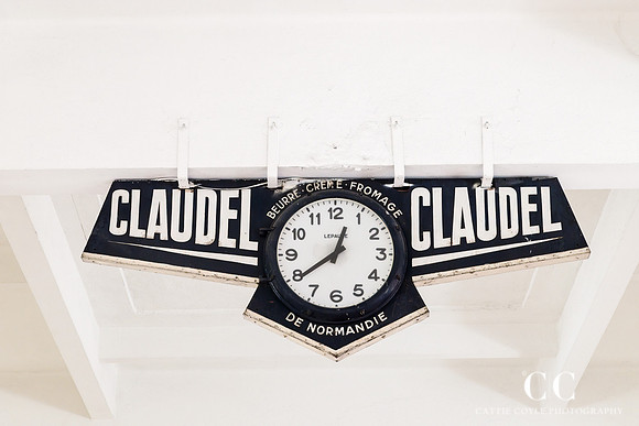 Claudel de Normandie clock, Marché Forville, Cannes, France | Cattie Coyle Photography