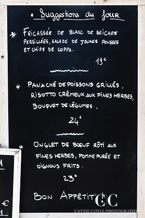 Menu, French Riviera | Cattie Coyle Photography