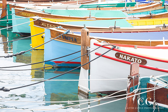 Traditional Provençal fishing boats, "Pointus", Nice, France | Cattie Coyle Photography