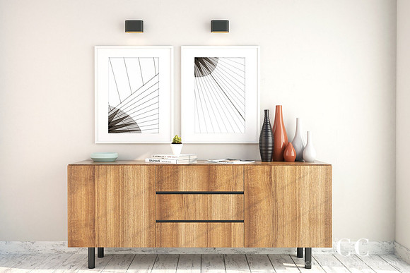 Sail No. 11 and 13 - Abstract geometric black and white fine art prints by Cattie Coyle Photography