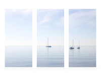 Boats No 6 - Fine art triptych by Cattie Coyle Photography