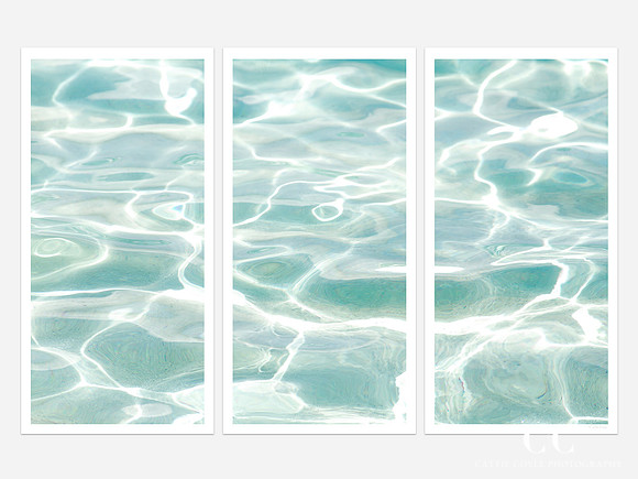 Caribbean Sea No. 1 - Triptych by Cattie Coyle Photography