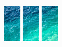 Mediterranean Shades of Teal No. 1 - Triptych by Cattie Coyle Photography