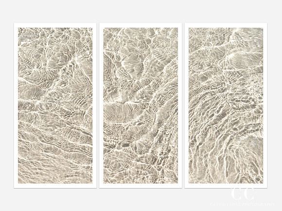 Shallow Water No. 15 - Triptych by Cattie Coyle Photography