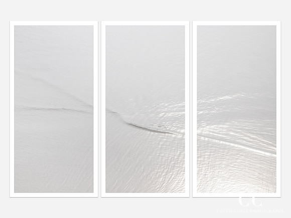 Silver Waves No. 5 - Triptych by Cattie Coyle Photography