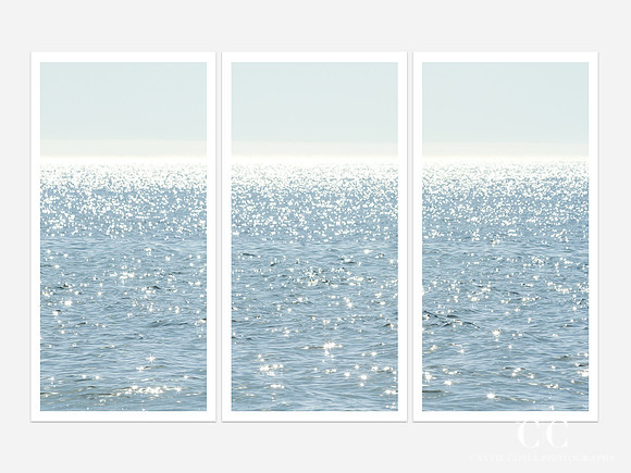 Sun Glitter - Triptych by Cattie Coyle Photography