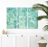 Abstract Water No. 5 - Acrylic glass triptych by Cattie Coyle Photography