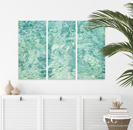 Abstract Water No. 5 - Acrylic glass triptych by Cattie Coyle Photography