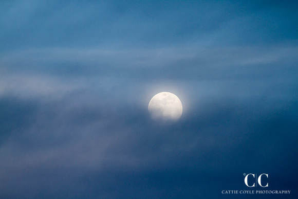 Moon and clouds | Cattie Coyle Photography