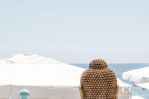 Buddha on the Beach - French Riviera art print by Cattie Coyle Photography
