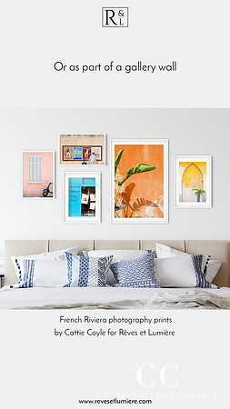 French Riviera photography gallery wall by Cattie Coyle