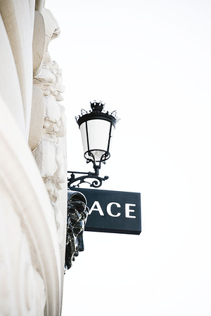 Versace’s Medusa logo and part of the store sign at the Monte Carlo casino complex | Cattie Coyle Photography