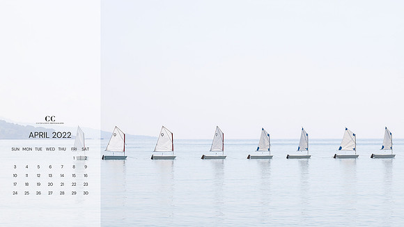 The Little Sailboats No 3 by Cattie Coyle Photography Desktop Screensaver